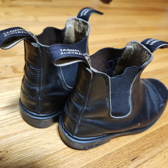 Black Leather Men's Shoes - Picture 3 of 4